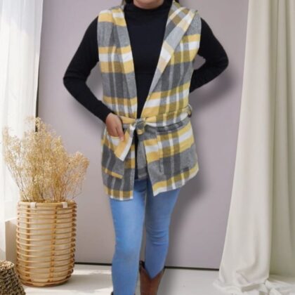Chaleco MOD. GLORIA AMARILO/GRIS UNITALLA (30-36)