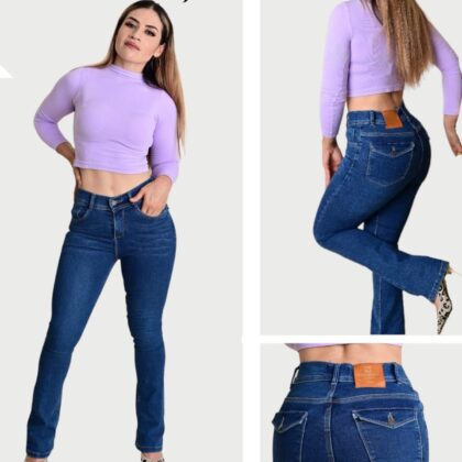 Pantalón de mezclilla acampanado Itzi 469