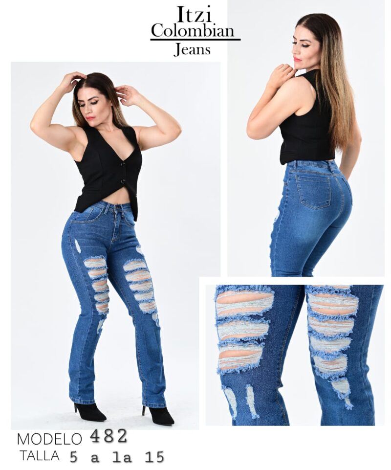 PANTALON DE MEZCLILLA ACAMPANADO 482