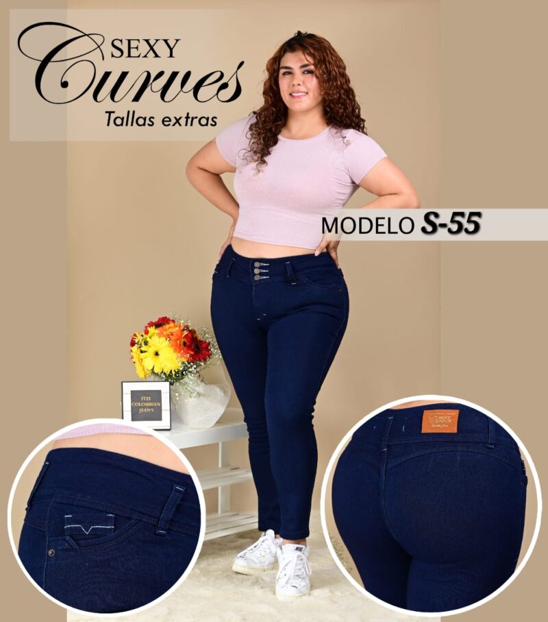 PANTALON DE MEZCLILLA SEXY CURVES S-55