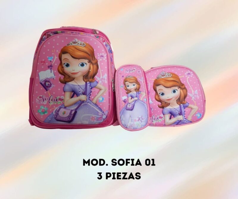 COMBO DE MOCHILA DE 3 PIEZAS SOFIA 01