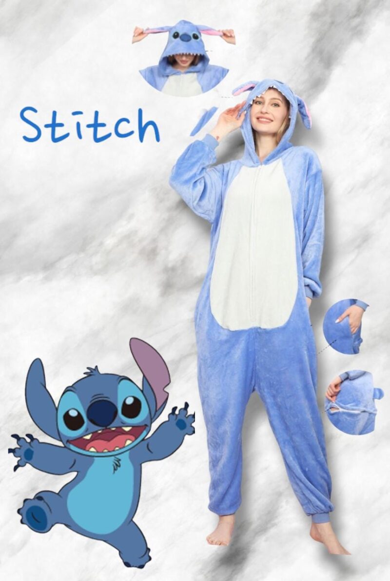 PIJAMA MAMELUCO STITCH DE ADULTO.