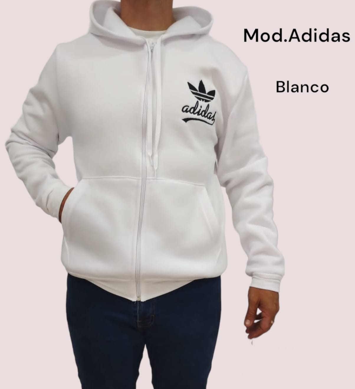 Chamarra adidas blanca on sale