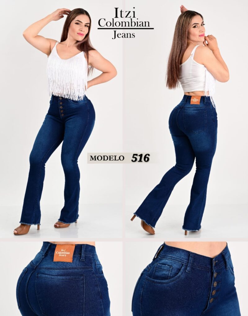 PANTALON DE MEZCLILLA ACAMPANADO 516.