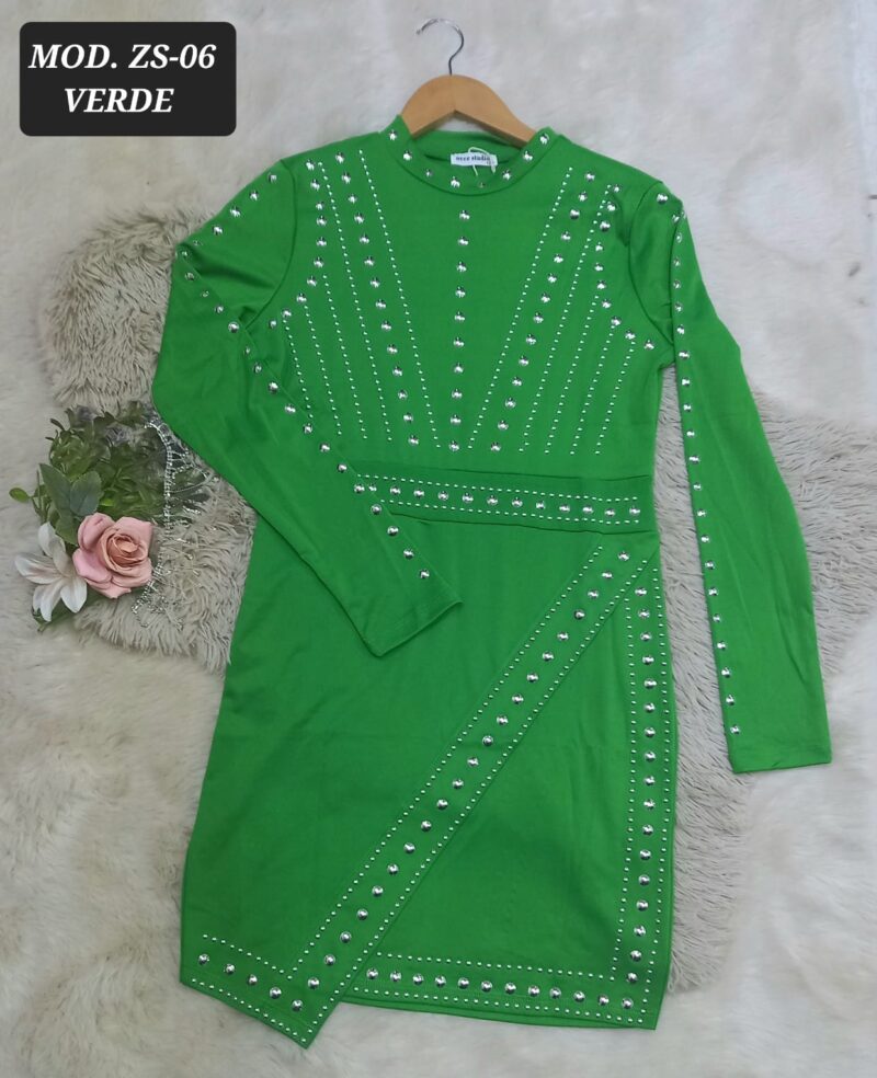 VESTIDO ZS-06 VERDE.