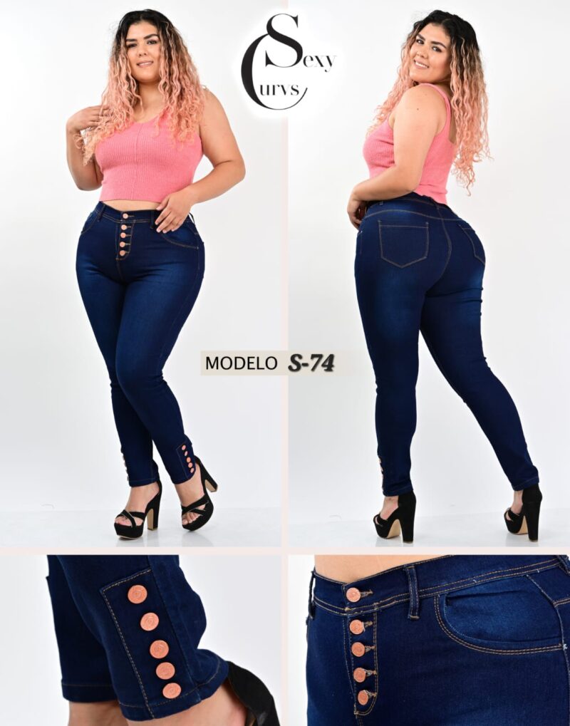 PANTALON DE MEZCLILLA SEXY CURVES S-74.