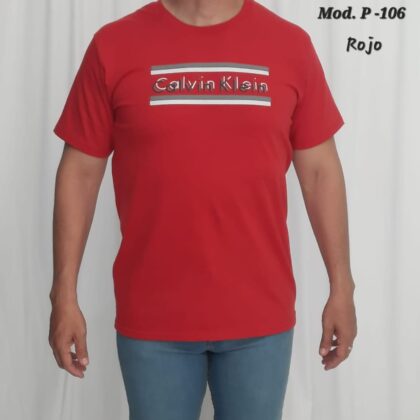 PLAYERA DE CABALLERO P 106 ROJO.