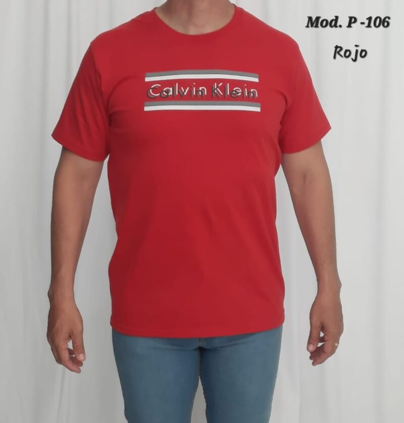 PLAYERA DE CABALLERO P 106 ROJO.