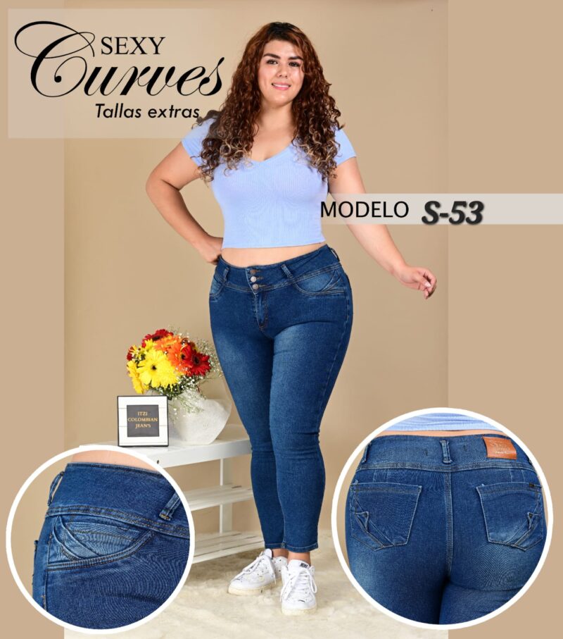 PANTALON DE MEZCLILLA SEXY CURVES S-53.