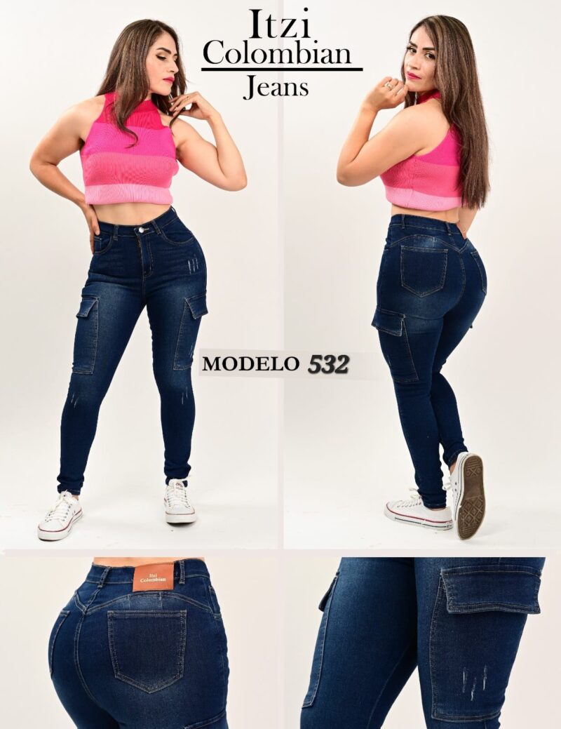 Pantalon de mezclilla itzi cargo 532.