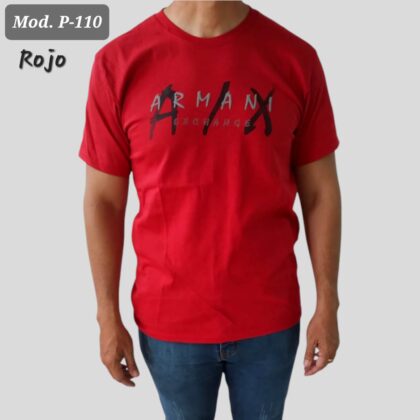 PLAYERA DE CABALLERO P 110 ROJO.