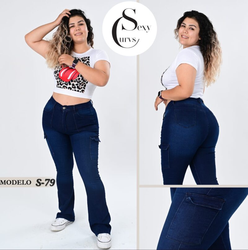 PANTALON ACAMPANADO CARGO SEXY CURVES S-79.