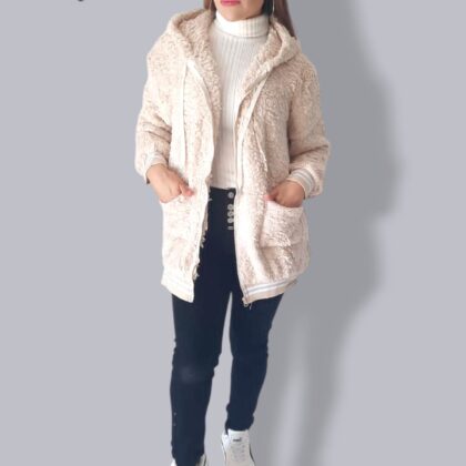 CHAMARRA GRECIA BEIGE UNITALLA (32 A 38).