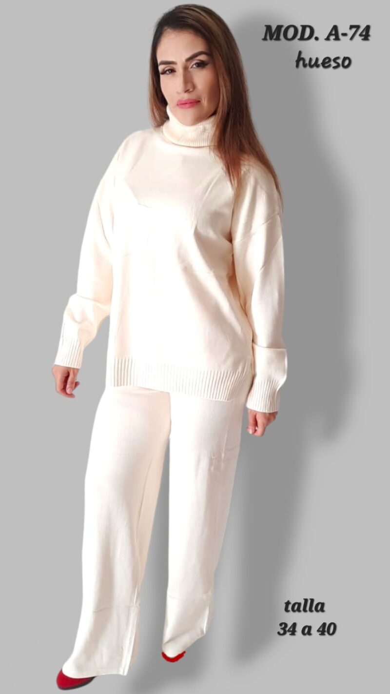 CONJUNTO TEJIDO A-74 HUESO TALLA (34 A 40)