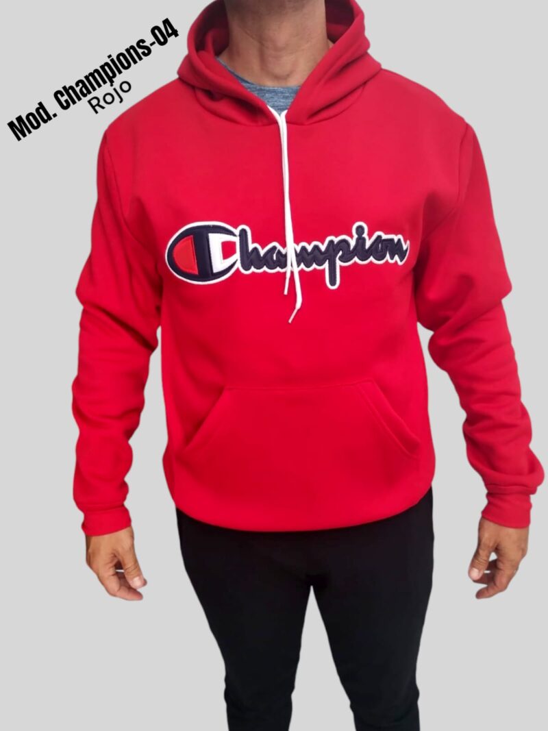 SUDADERA CHAMPIONS-04 ROJO.