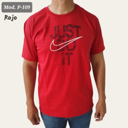 PLAYERA DE CABALLERO P 109 ROJO.