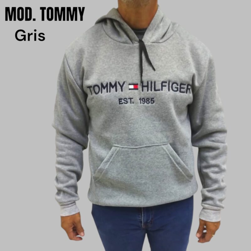 SUDADERA TOMMY GRIS.