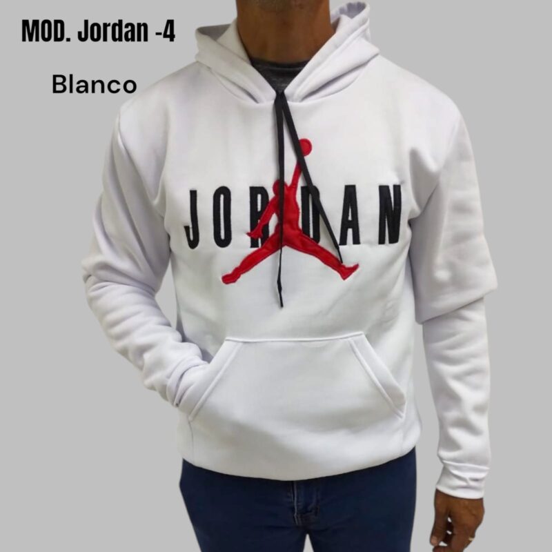 SUDADERA JORDAN-4 BLANCO.