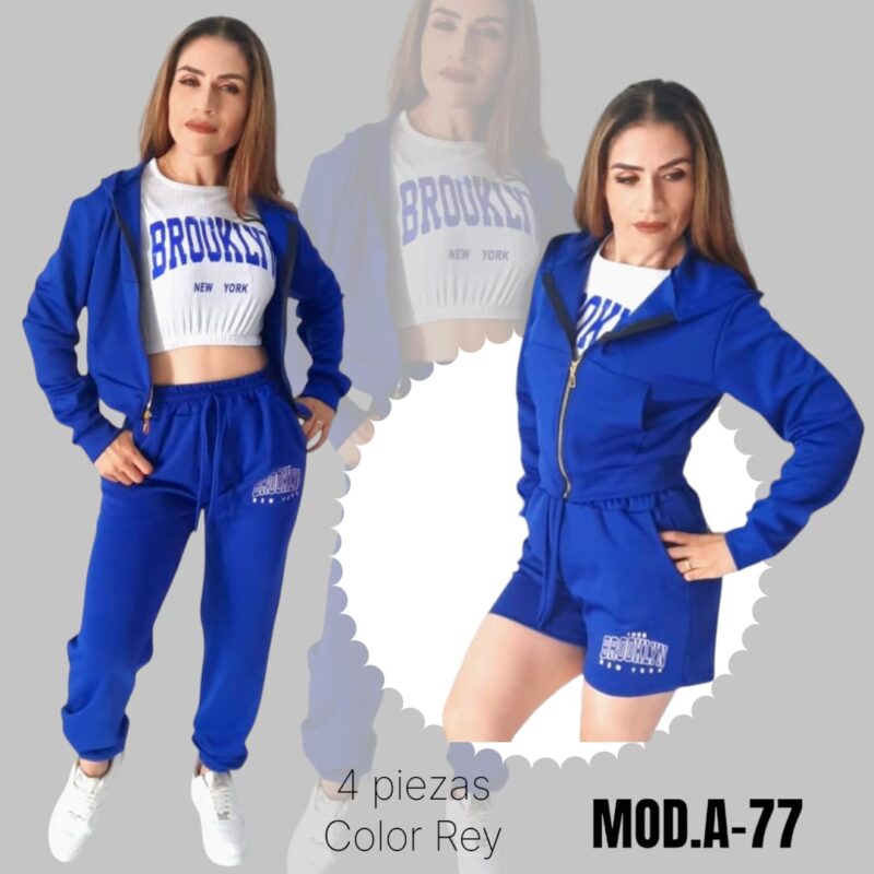 CONJUNTO A-77 REY 4 PIEZAS UNITALLA (30 A 34).