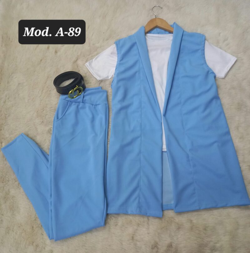 CONJUNTO A-89 AZUL CURVY 3 PZAS (36 A 38).