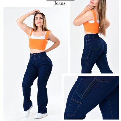 PANTALON DE MEZCLILLA CORTE RECTO BAGGY 576