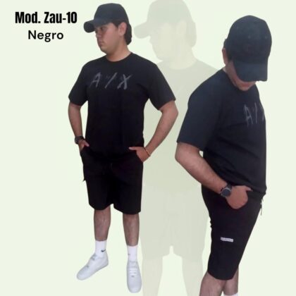 PLAYERA DE CABALLERO P 110 NEGRO.
