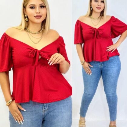 BLUSA DAMA BL-2027 ROJO CURVY (36 A 40).