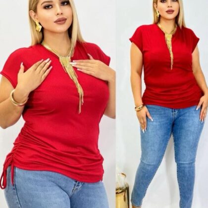 BLUSA DAMA BL-2025 ROJO CURVY (36 A 40)
