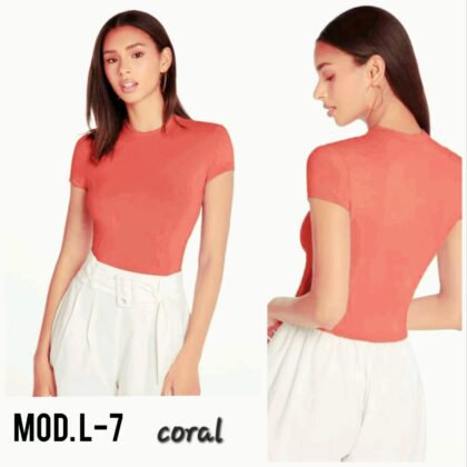 BLUSA DAMA BASICA L-7 CORAL UNITALLA (30 A 34).
