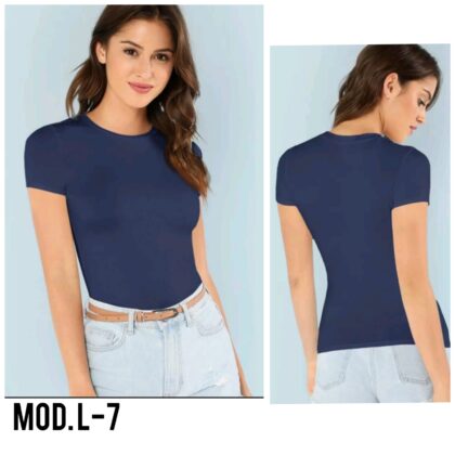 BLUSA DAMA BASICA L-7 MARINO UNITALLA (30 A 34).
