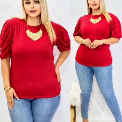 BLUSA DAMA BL-2026 ROJO CURVY (36 A 40).