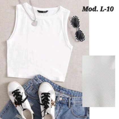 BLUSA L-10 BLANCA UNITALLA (32 A 36)